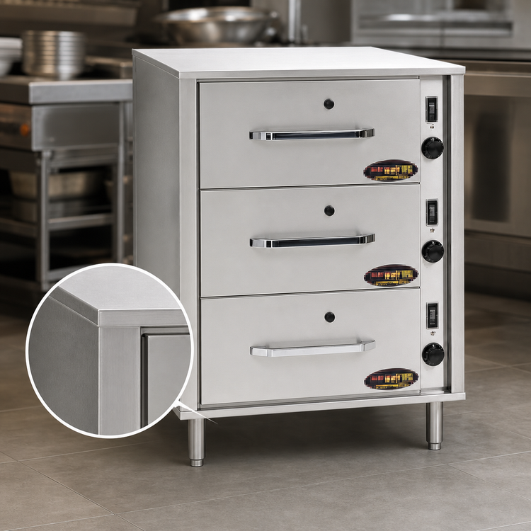 Product image #3 for Eagle Group RedHots DWW-3-120 Freestanding 3-Drawer Full-Size Heated Warming Drawer