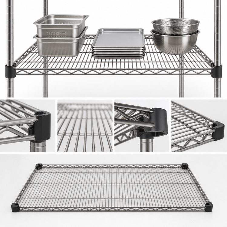 Product image #3 for EagleGard Quad-Adjust Reverse Mat Wire Shelf, 48 x 24 Inches