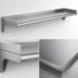 Thumbnail image #3 for Eagle Group 60 x 10 Inch Wall-Mounted Shelf, 16/304 Stainless Steel