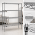 Thumbnail image #3 for Eagle Group Valu-Master Red-i-Pak 4-Tier Wire Shelving Unit, 60 x 24 x 74 Inches, Pewter Gray Epoxy