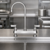 Thumbnail image #3 for Fisher Deck-Mount Manual Faucet with 12-Inch Gooseneck Spout, 8-Inch Centers
