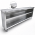 Thumbnail image #3 for Advance Tabco Stainless Steel Dish Cabinet with Open Base and Mid-Shelf, 96-Inch W x 15-Inch D