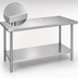 Thumbnail image #3 for Duke 48 x 36 x 36-Inch 14-Gauge Stainless Steel Work Table with Undershelf and Posts