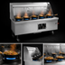 Thumbnail image #3 for Imperial ICRA-7 7-Burner Gas Wok Range, 194-Inch, Water-Cooled Top