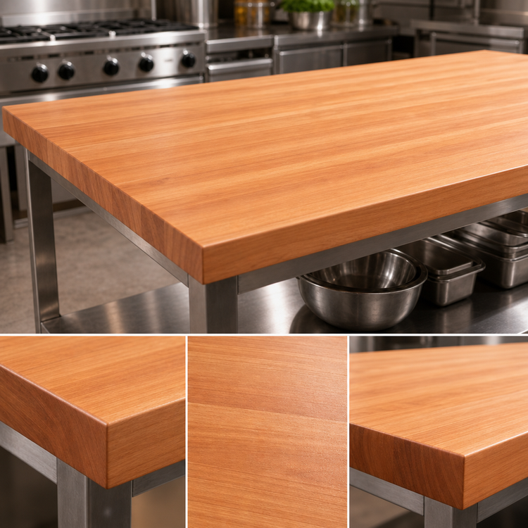 Product image #3 for Boos Block American Cherry Edge Grain Kitchen Countertop with Varnique Finish, 132 x 38 x 3 Inches