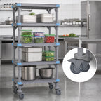 Thumbnail image #3 for Quantum Millenia QPM182462VS-5 Mobile Gray Polymer Shelving Unit, 5 Shelves, 24"W x 18"D x 62"H