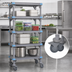 Thumbnail image #3 for Millenia Mobile Starter Polymer Shelving Unit with 5 Shelves, 24 x 18 x 62 Inches, Gray