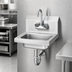 Thumbnail image #3 for Vollrath Wall-Mount 2-Hole Hand Wash Sink with Strainer, Gooseneck Faucet and P-Trap, 17 x 15 Inches
