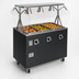 Thumbnail image #3 for Vollrath 2-Series Affordable Portable 3-Well Mobile Hot Food Station with Buffet Breath Guard and Lights, Enclosed Storage Base, Granite