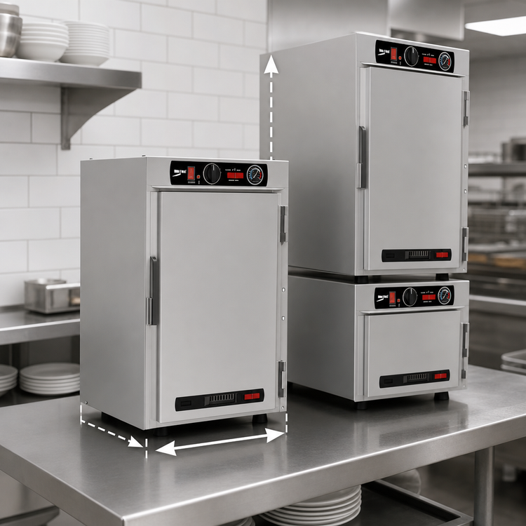 Product image #4 for Metro HotBlox™ Narrow 8-Pan Insulated Holding Cabinet, Countertop/Stacking, Analog Controls, Solid Door, 120V