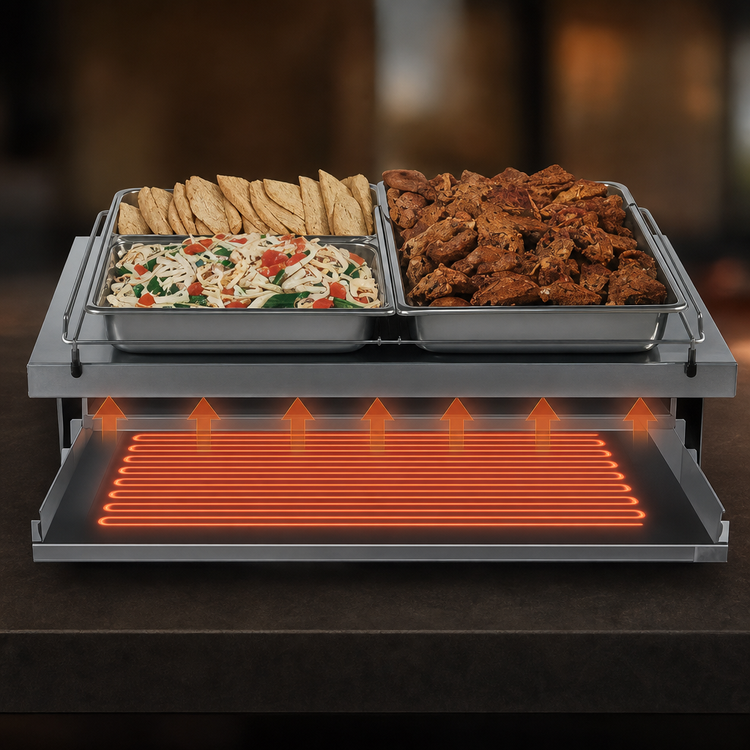 Product image #3 for Hatco Glo-Ray 30-Inch Freestanding Countertop Heated Shelf, 7-3/4-Inch Deep