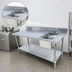 Thumbnail image #3 for Serv-Ware TSF-3048-R 48-Inch Right-Side Sink Table with 16-Gauge 300-Series Stainless Steel Top