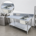 Thumbnail image #3 for Serv-Ware 48-Inch Right-Side Sink Table with 16-Gauge 300-Series Stainless Steel Top