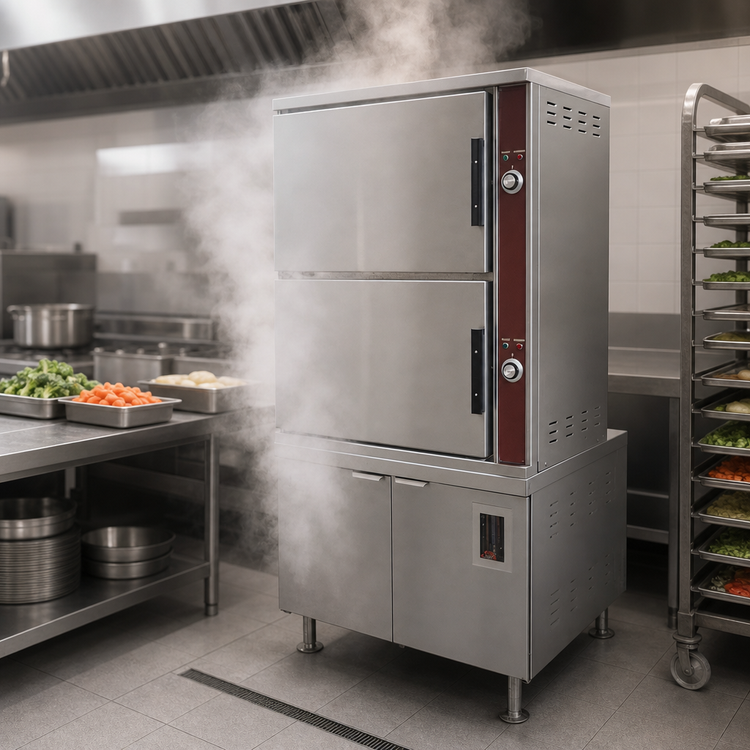 Product image #3 for Southbend Steam DCX-2S Direct Steam Convection Steamer, 2-Compartment, 24-Inch Cabinet Base
