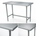 Thumbnail image #3 for Advance Tabco 84-Inch x 24-Inch Flat Top Open Base Stainless Steel Work Table