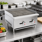 Thumbnail image #3 for Hurakan by Equip.me 24-Inch Countertop Gas Charbroiler with 2 Radiant Burners
