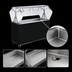 Thumbnail image #3 for Vollrath 2-Series Affordable Portable 4-Pan Non-Refrigerated Cold Food Station with Open Storage Base, Buffet Breath Guard, and Lights