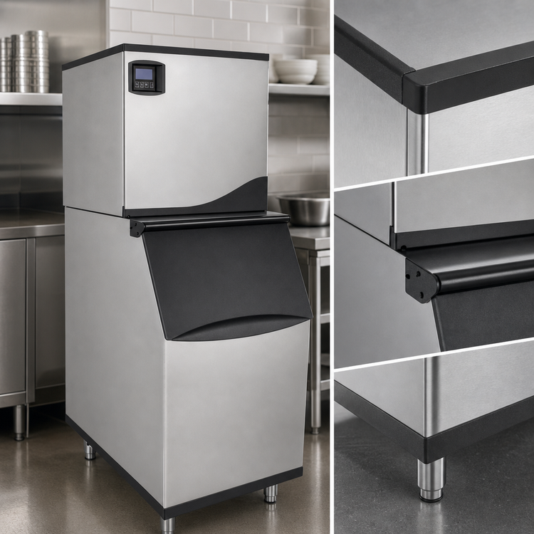 Product image #3 for Maxx Ice V-Series 22-Inch Wide Modular Full Dice Ice Machine with Bin