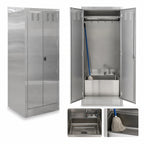 Thumbnail image #4 for John Boos PBJC-303084 30-Inch Stainless Steel Janitor Cabinet with Integrated 24-Inch Mop Sink, Service Faucet, and Lockable Louvered Doors
