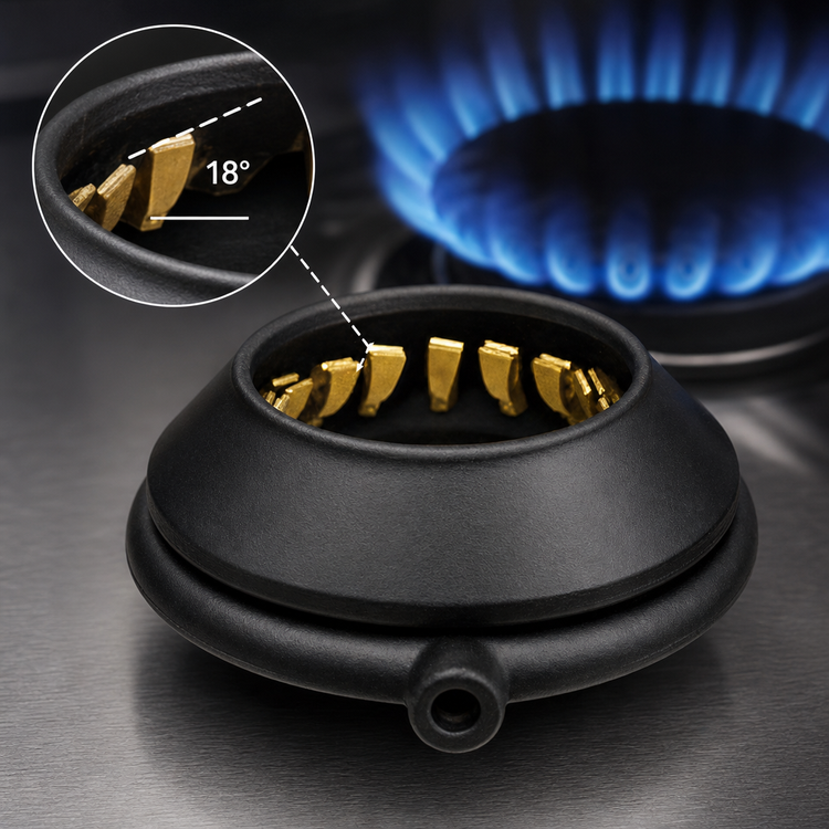 Product image #3 for Town Equipment Shield Tip Burner with 18° Angle Tip, Natural Gas, 90,000 BTU