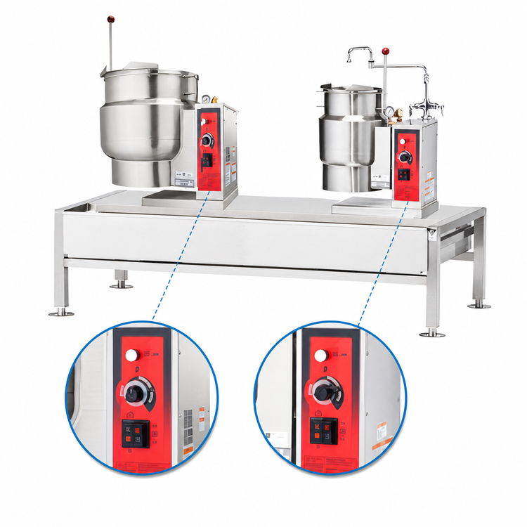 Product image #3 for Vulcan Electric Tilting Kettle Stand Assembly with 64-Inch Stainless Steel Stand