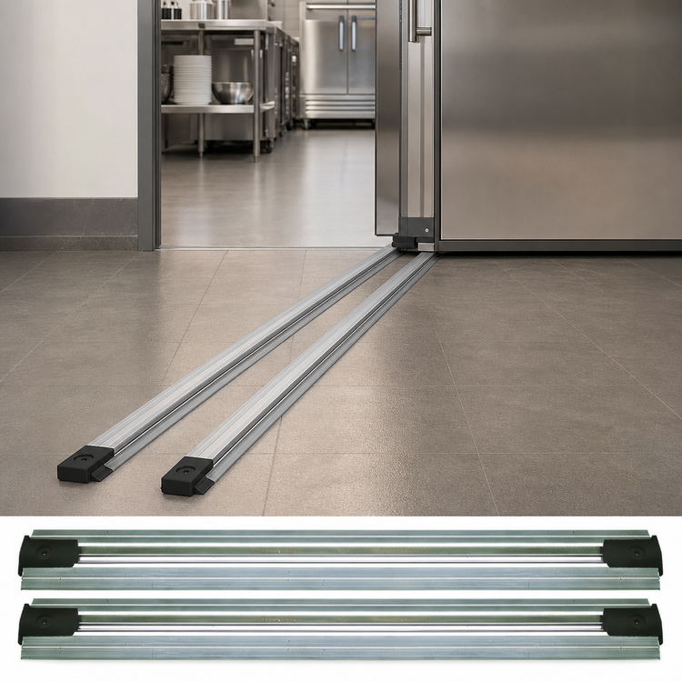 Product image #3 for Single Unit Floor Track Assembly Kit with 2 x 16-Foot V-Groove Aluminum Tracks
