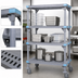 Thumbnail image #3 for Quantum Millenia Mobile Polymer Shelving Starter Unit with 4 Shelves, 72W x 21D x 86H, Gray