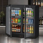 Thumbnail image #3 for Koolmore BC-2DSW-BK 35-Inch Two-Door Back Bar Refrigerator, 7.4 Cu. Ft., Black, Glass Swing Doors