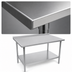 Thumbnail image #3 for John Boos Stallion Stainless Steel Work Table with Rear Up-Turn and Adjustable Undershelf, 72 x 24 Inches