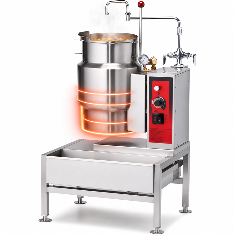 Product image #4 for Vulcan 20-Gallon Electric Tilting Kettle, 2/3 Jacketed, with 316 Stainless Steel Liner