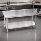Thumbnail image #3 for Advance Tabco Special Value Series EG-LG-303-X 36-Inch W x 30-Inch D, 16-Gauge Stainless Steel Equipment Stand with Adjustable Galvanized Undershelf