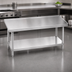 Thumbnail image #3 for 36-Inch Wide x 30-Inch Deep Stainless Steel Equipment Stand with Adjustable Undershelf