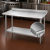 Thumbnail image #3 for Duke Deluxe 48-Inch x 36-Inch Stainless Steel Work Table with 1-1/8-Inch Straight Riser and Undershelf