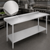 Thumbnail image #3 for Duke 84-Inch x 36-Inch 16-Gauge 300 Series Stainless Steel Work Table with 1-1/8-Inch Riser
