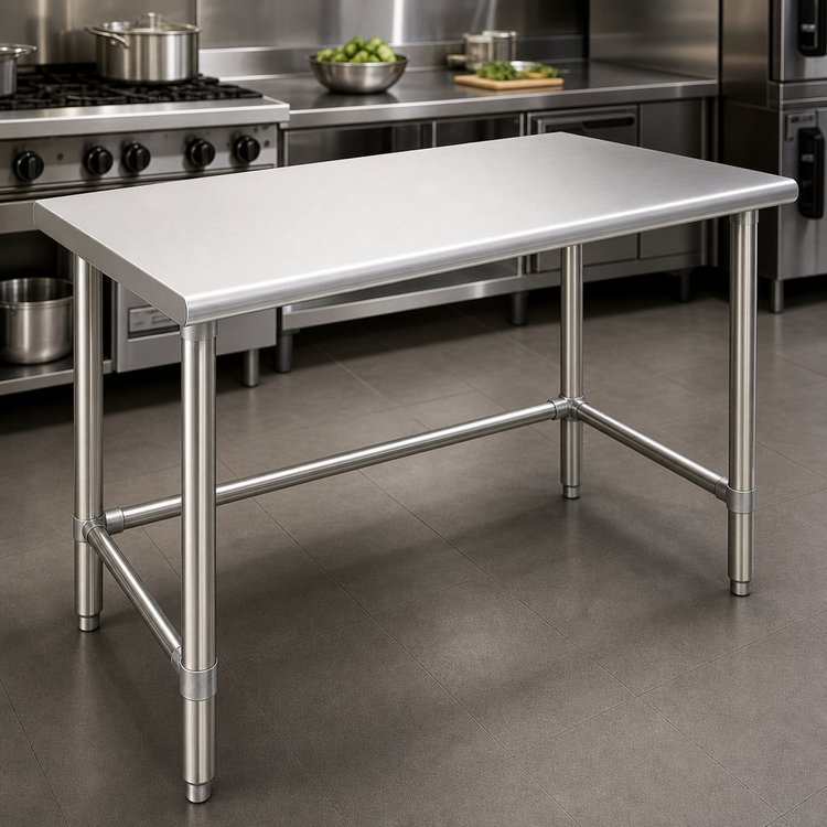 Product image #3 for Eagle Group Deluxe Series 84-Inch x 30-Inch Stainless Steel Flat Top Work Table