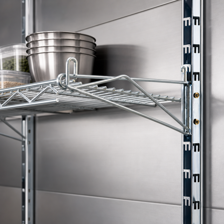 Product image #3 for Walstor Modular Wall System 24-Inch Wire Shelf Brackets, Zinc Finish, Pair