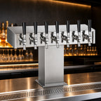 Thumbnail image #3 for Perlick Corporation 4006S8B4 Extra High 8-Faucet Glycol-Cooled Stainless Steel Countertop Wide Base Tee Draft Beer Tower