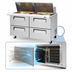 Thumbnail image #3 for Turbo Air Super Deluxe 60-Inch Two-Section Sandwich/Salad Mega Top Prep Table with 4 Drawers and 24-Pan Opening