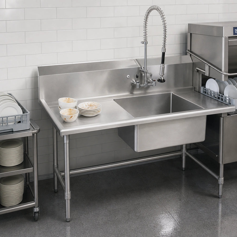 Straight Soiled Dishtable Layout