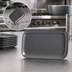 Thumbnail image #3 for American Metalcraft Crave Storm 12-Inch Rectangular Black Melamine Platter