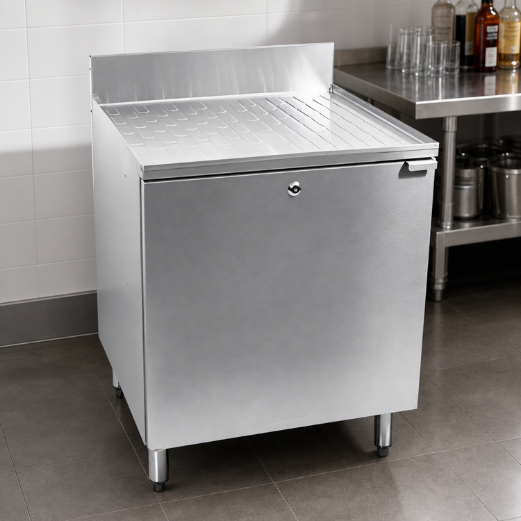 Product image #3 for CHOICE by Glastender Underbar Drainboard Cabinet, 36 Inch W x 19 Inch D, Enclosed Cabinet Base with Hinged Doors