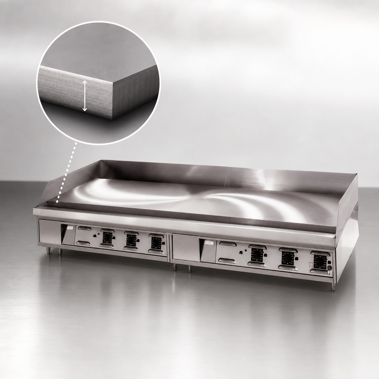 Product image #4 for Lang LG Series 72-Inch Countertop Gas Griddle with 23-Inch Deep Cooking Surface and 1-Inch Steel Plate