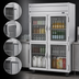 Thumbnail image #3 for Beverage Air Horizon Series Two-Section Reach-In Refrigerator with Four Half-Glass Hinged Doors, 46.88 Cu. Ft., Top-Mounted Self-Contained Refrigeration