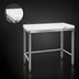 Thumbnail image #3 for Eagle Group 30 x 24 Inch White Poly Top Chopping Table with Stainless Steel Tubular Base