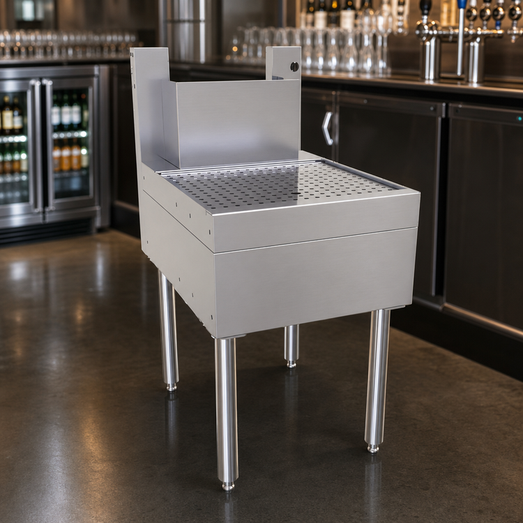 Product image #3 for Glastender 18-Inch Stainless Steel Underbar Beer Drainer with Tubing Chase