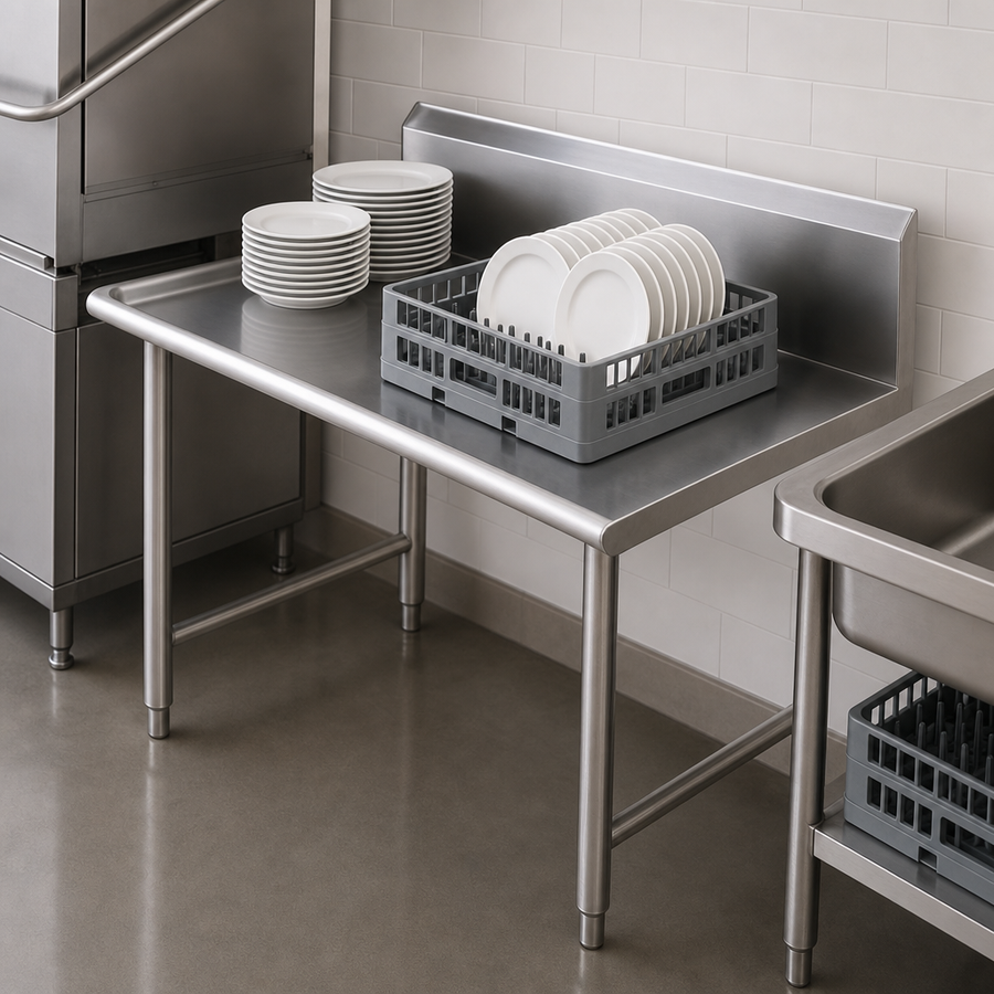 Straight Clean Dish Table