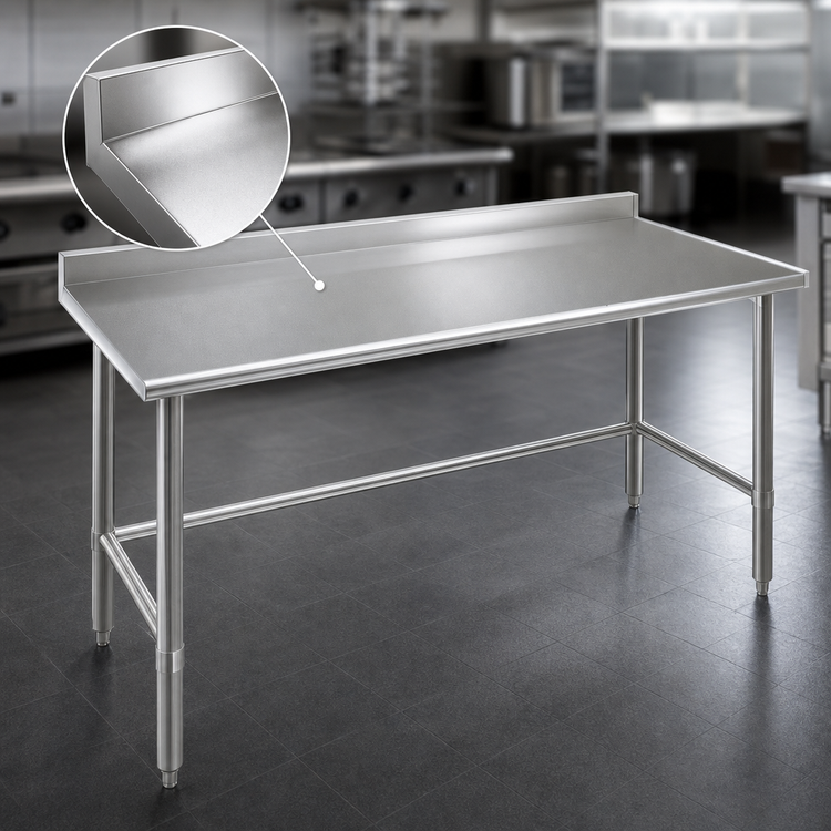 Product image #3 for Eagle Group Spec-Master 120"W x 36"D Stainless Steel Work Table with Rear Upturn