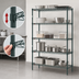 Thumbnail image #4 for Metro Super Erecta Super Adjustable Wire Shelving Starter Unit, 48 x 18 x 74 Inches, 5 Shelves