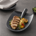 Thumbnail image #4 for American Metalcraft Oval Melamine Shovel Platter, 10.5 x 6.25 x 1.6-Inch, Midnight