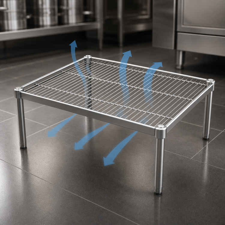 Product image #3 for Metro Super Erecta Brite 24" x 30" Open Wire Dunnage Rack Platform
